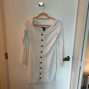 White long sleeve forever 21 dress